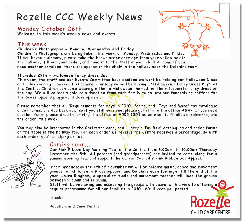 RCCC weekly news